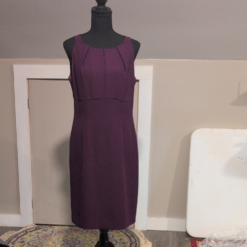 Taylor Elegant Purple Midi Dress